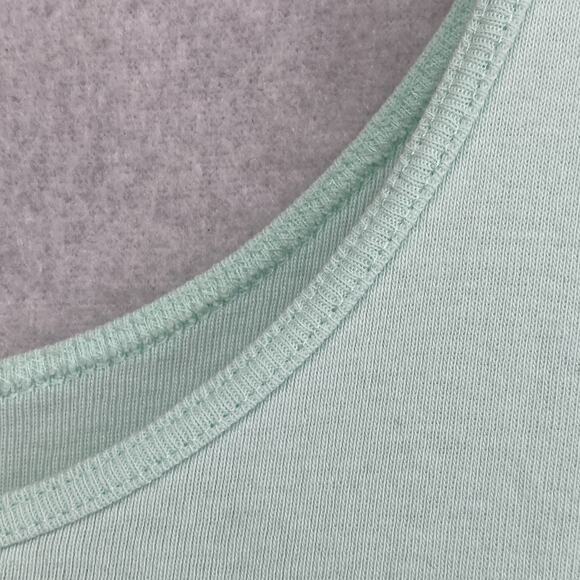 EILEEN FISHER Tank Top S Organic Cotton Ribbed Jersey Cami Scoop Neck Green - Picture 6 of 13